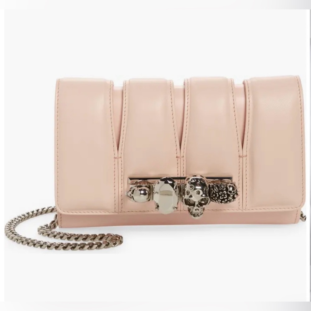 Alexander McQueen NWT Slash Cutout Knuckle Leather Clutch